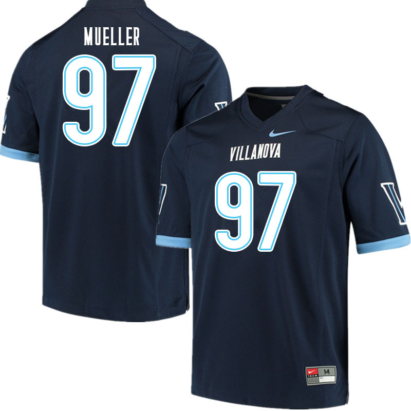 Men #97 Daniel Mueller Villanova Wildcats College Football Jerseys Sale-Navy